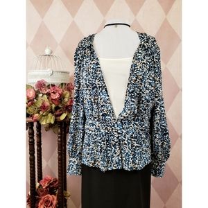 Chadwicks | Blue & White Speckled Top